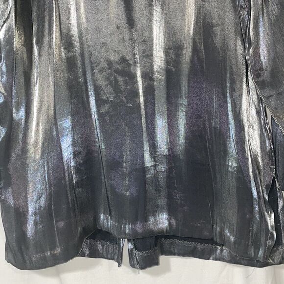 I.N Studio shiny shelves button down blouse - Picture 8 of 9